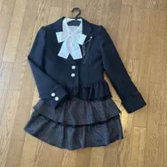 黒 フリル付きフォーマルスーツ150　 3点セット