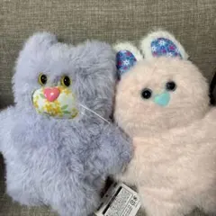 mojojojo BIGぬいぐるみ6 むらさきねこ ピンクうさぎ 2種セット ②