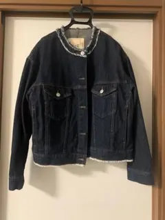ノーカラーデニムジャケット デニムジャケット