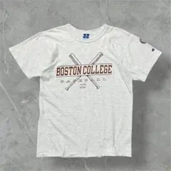 ChampionUSA製BOSTONCOLLEGEベースボールTシャツ霜降り灰L