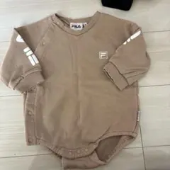FILA ベージュ 長袖ロンパース 80