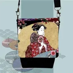 一点もの/相馬の古内裏＊がしゃどくろ＊ショルダーバッグ青/浮世絵