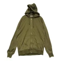 GU ジーユー/ライトウェイトフルジップパーカ長袖/M/オリーブ/メンズ
