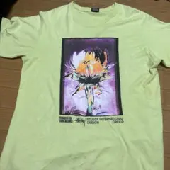 Stussy 花柄 Tシャツ ライムグリーン