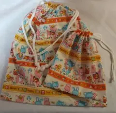 ★値下げ【ハンドメイド】体操着入れ＋コップ入れ/フレンズ