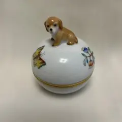 未使用保管品　ヘレンド 犬　ミニ　小物入れ ボンボニエール