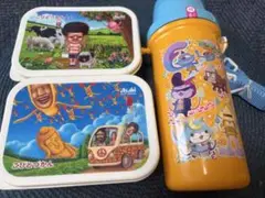 【未使用】こびとづかん ランチボックス2種＋妖怪ウォッチ 直飲み水筒 3点セット