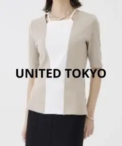 ★週末限定値下げ！UNITED TOKYO レイヤード風 リブカットソー 半袖のサムネイル