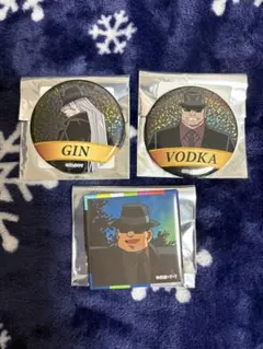 名探偵コナン展 ジン、ウォッカ 缶バッジ