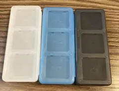 DSカードケース6D 3個セット★ゲームテック/ブラック＆ブルー＆クリア