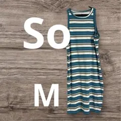 匿名配送✨So ノースリーブカットソーワンピース M