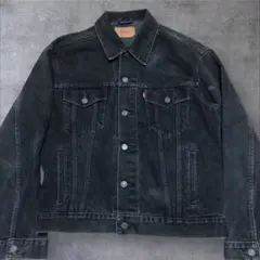 90s ユーロリーバイスLevi's70506 ブラックトラッカージャケット　L