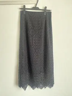 UNITED ARROWS ユナイテッドアローズ レース スカート ブラックのサムネイル