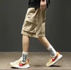 カーゴパンツ ショートパンツ ワークパンツ XL ベージュ 男女兼用 新品