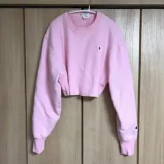チャンピオン スウェット ショート丈 Champion クロップド丈 ピンクのサムネイル