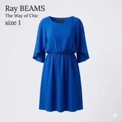 レイビームス 袖スリット ドレスワンピース お呼ばれ 体型カバー フレア