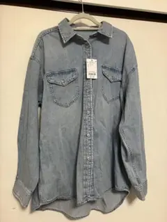 【タグ付き】AMERICAN HOLIC デニムブルー Mサイズ 長袖シャツ