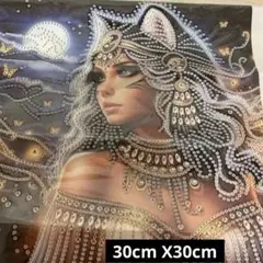 ダイヤモンドアート　エキゾチックネコ耳美人　キットセット