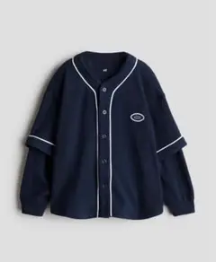 H&M ワッフルダブルレイヤートップス 140cm