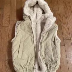 ZARA【美品】フード付き前あきベージュ　110