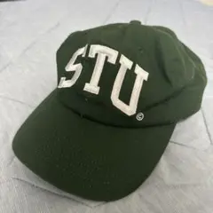 Stussy STUロゴ ダークグリーンキャップ