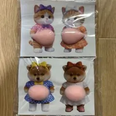 おなかぷにぷにシール かわいい 柴犬 猫 立体 3D マシュマロ ステッカー