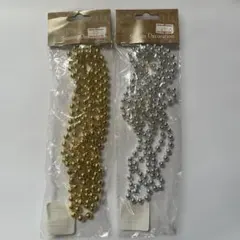 オーナメント　ビーズ　金　銀　クリスマスツリー