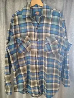 80's 90's Dickies チェック ネルシャツ　シャドー