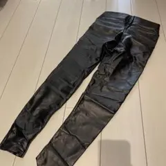 レザー風スキニーパンツ ブラック