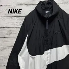836a【人気のL】ナイキ　スウッシュロゴ　刺繍　ウーブンナイロンジャケット