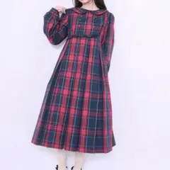 美品✨皆方由衣 しまむら　コラボチェックワンピース