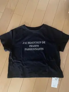 GRL ロゴプリントTシャツ ブラック Fサイズ
