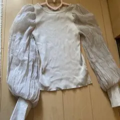 SNIDEL パフスリーブカットソー ホワイト