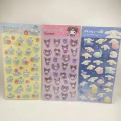 サンリオ ぷくっとシール3種セット クロミ シナモン ハンギョドン