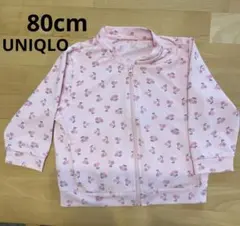 ユニクロ エアリズムUVカットメッシュブルゾン さくらんぼ柄