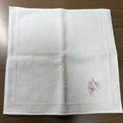 【未使用品】M刺繍入り今治タオルハンカチ 白