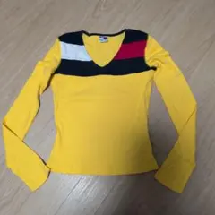 tommy jeans イエロー Vネック 長袖　Hyr様専用