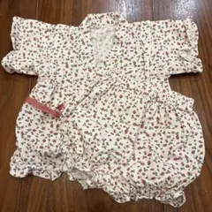 いちご柄　甚平　80