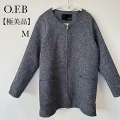 O.F.B ノーカラージャケット 韓国ファッション オフィスコーデ グレー