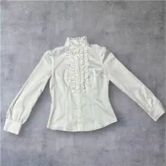美品❤︎フリル付きホワイト長袖シャツ