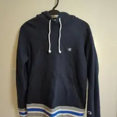Champion ネイビー パーカー L