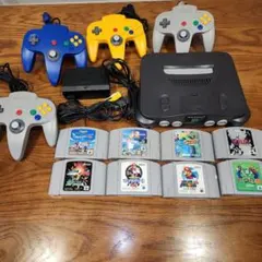 ニンテンドー64 本体 コントローラー4個 ソフト8本セット