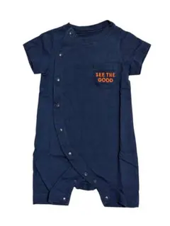 ベビー服 半袖ロンパース ネイビー 60cm