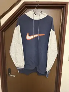Nike フード付きパーカー L ネイビー/グレー