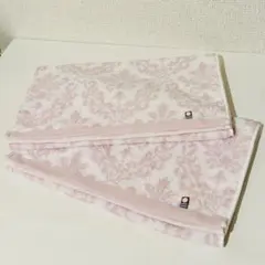 日本製 今治産 今治タオル フェイスタオル ダマスク柄 ピンク 2枚セット