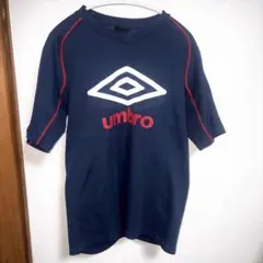 umbro ネイビー/レッド 半袖シャツ　ポリエステル100%