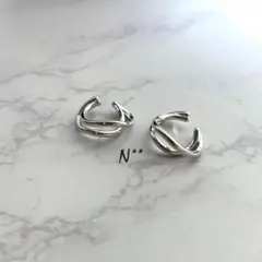 【a】 イヤーカフ ペア 両耳 2セット シルバー