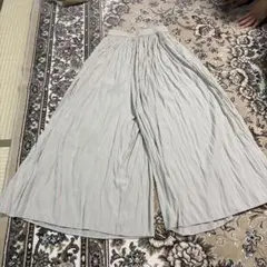 ライトグレー ワイドパンツ イージーパンツ
