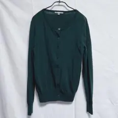 UNIQLO WOOLMAX Uネック長袖ニットカーディガン カーキ