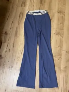 ネイビー フレアパンツ サイズ2 スウェット　moussy studio